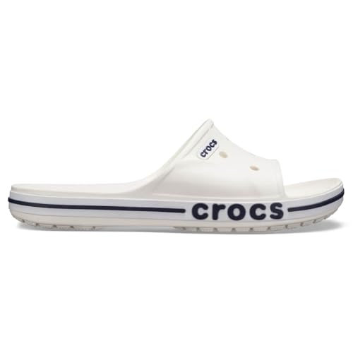 Crocs Unisex Bayaband Slide Schiebe-Sandalen, White Navy, 38/39 EU