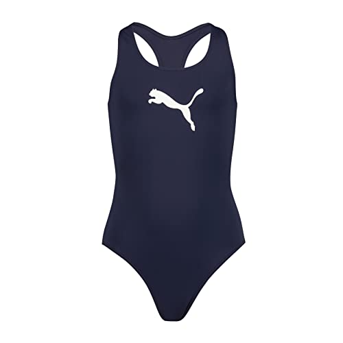 PUMA Mädchen Swimsuit Badebekleidung, Navy, 152 EU