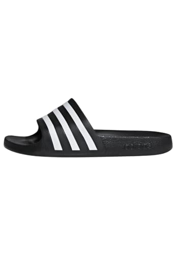 adidas Unisex Adilette Aqua Slides, Core Black / Cloud White / Core Black,40.5 EU