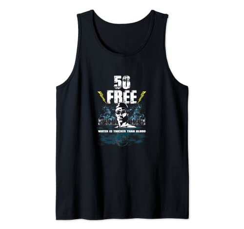 Schwimmen Herren 50 Freestyle Event Swim Meet Pool Coaching Tank Top