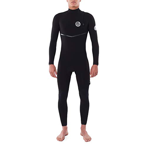 Rip Curl Mens E-Bomb 4/3mm Zip Free Wetsuit WSMYQE - Black Wetsuit Size - M