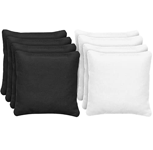 Offizielle Cornhole Bags | 4 Schwarze und 4 weiße Bags | Offizielle Größen | Premium...