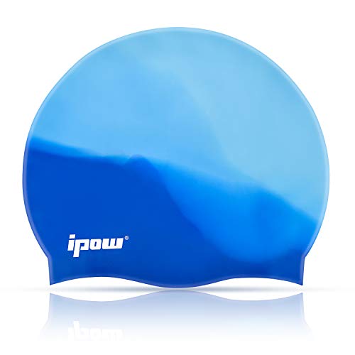 ipow Classic Badekappe Kinder Silikone Badekappe Badehaube Bademütze für Kinder, Jungen,...