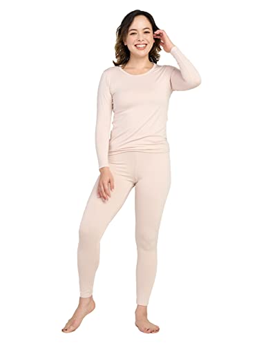 LAPASA Damen Innenfleece Thermounterwäsche Set