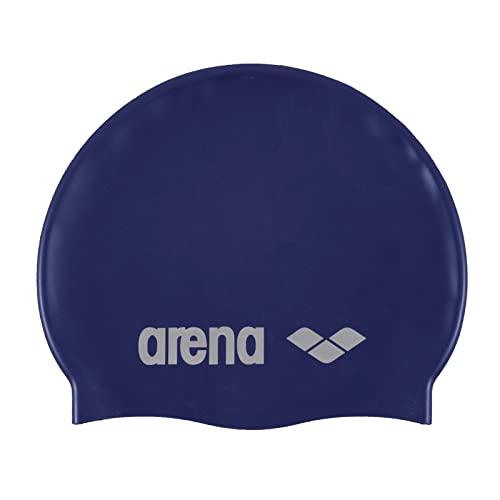 ARENA Unisex – Erwachsene Classic Silicone Badekappe, Denim-Silver (71), NS EU