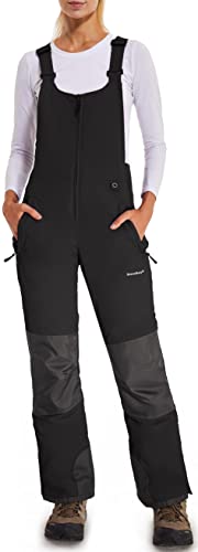 DAFENP Damen Skihose Latzhose Wasserdicht Softshellhose Overall Winter Warm Gefüttert...