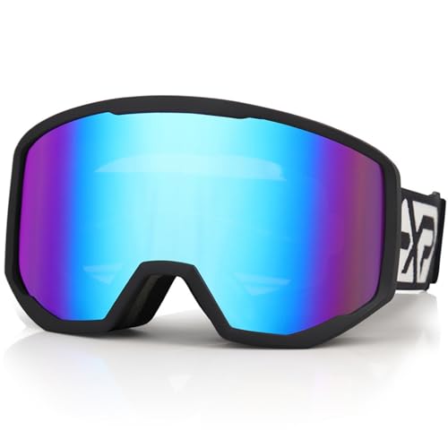 EXP VISION Skibrille für Damen und Herren, Snowboard Brille Schneebrille OTG 100% UV-Schutz