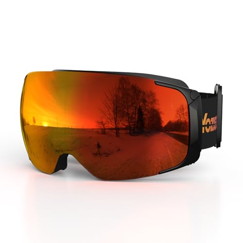 Inuito Skibrille, Snowboardbrille, OTG-Skibrille mit UV400-Schutz, Antibeschlag,...