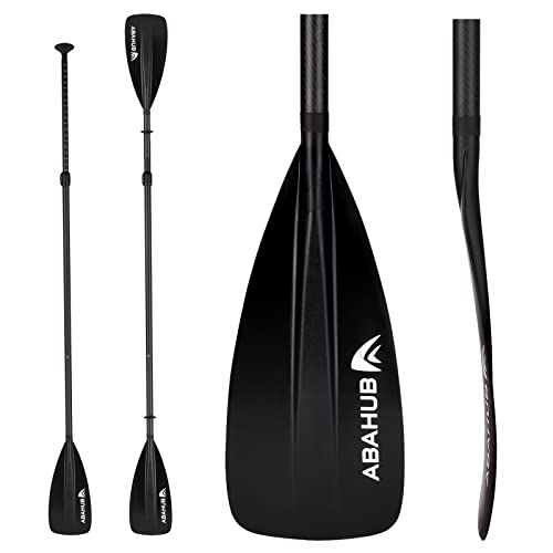 Abahub 4 teilige Carbon SUP/Kajak Paddel, verstellbares Stand Up Paddleboard, leichter...