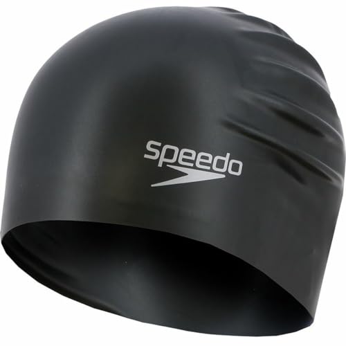 Speedo Langhaar-Schwimmkappe, bequeme Passform, hydrodynamisches Design, wasserdichte...