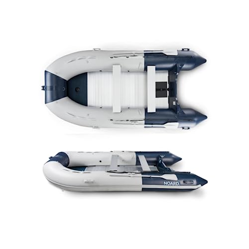 NOARD | Schlauchboot 230-470cm mit Aluminiumboden, Blau/Grau | UV-beständiges PVC, Leicht...