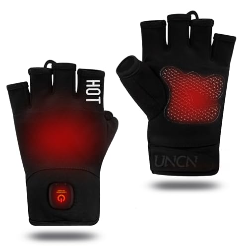 uncn Beheizte Handschuhe Fingerlos für Frauen Mann Arbeit Touchscreen Handschuhe für...