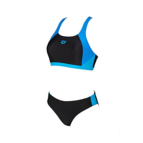 Arena Damen Ren Two Pieces Bikini, Black-Pix Blue-Turqu, 40