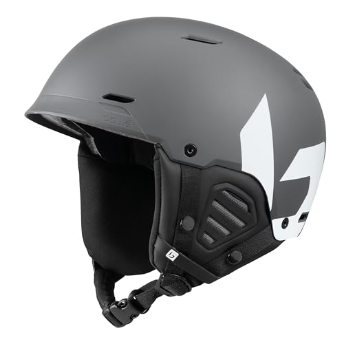 bollé - MUTE Grey White Matte L 59-62cm, Skihelm, Medium, Unisex Erwachsene