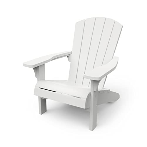 'Allibert by Keter' Troy Adirondack Chair, Outdoor Gartenstuhl aus Kunststoff, weiß,...