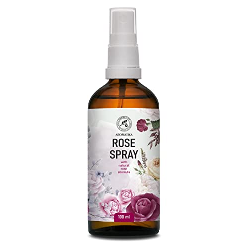 Rose Aromaspray 100ml - Aromatherapie Raumspray mit Rose Blütenextrakt - Rose Spray zur...