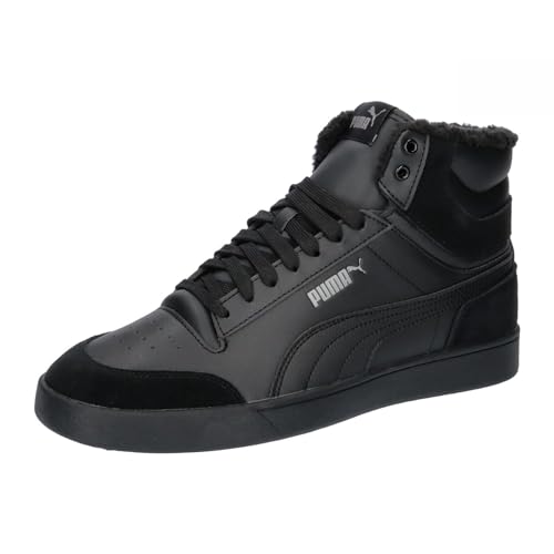 PUMA Unisex Shuffle Mid Fur Sneaker, Schwarz (Puma Black Puma Black Steel Gray), 46 EU