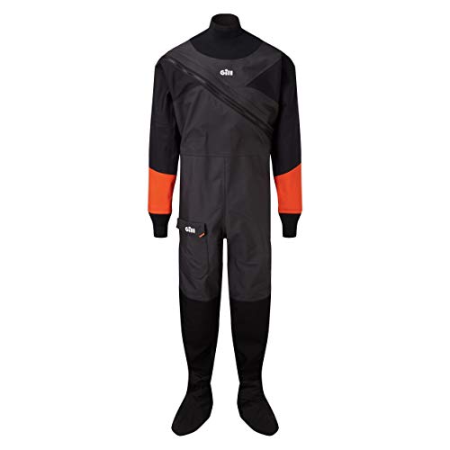 Gill Junior Drysuit Dry Suit Schwarz 4804J - Bequemer Interne Zahnspange Wasserdicht...