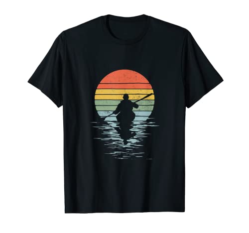 Kajak Vintage Horizont Motiv Geschenk T-Shirt