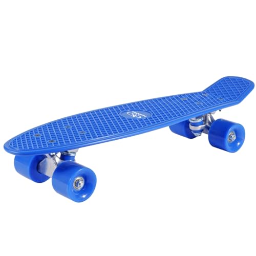 HUDORA - Kinder 12137 Retro Skateboard, himmelblau