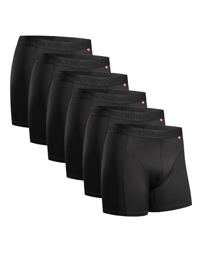 DANISH ENDURANCE Sports Trunks 6 Pack L Black 6-Pack