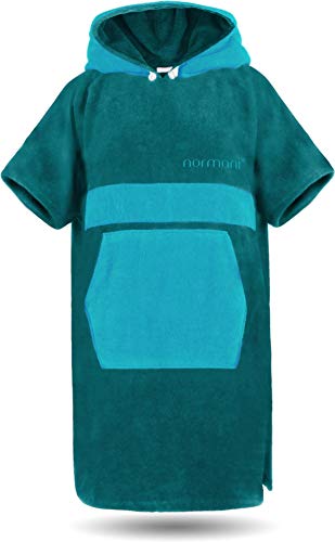 normani Baumwoll Surfer Poncho - Strandponcho - Handtuch-Poncho - Unisex Strand...