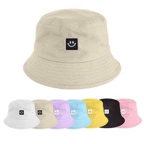 UMIPUBO Fischerhut Bucket Hat Smile Herren Damen Bunt,Sonnenhut Sommerhut Bestickte...