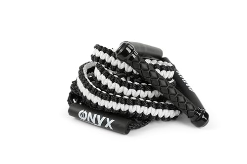 ONYX Wakesurf - 7,6 m Premium geflochtenes Wake Surf Seil mit 25,4 cm EVA-Griff – 6...