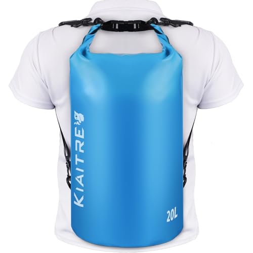 Kiaitre Dry Bag, wasserdichte Tasche mit Schultergurt, 5L 10L 20L Roll Top Wasserdichter...