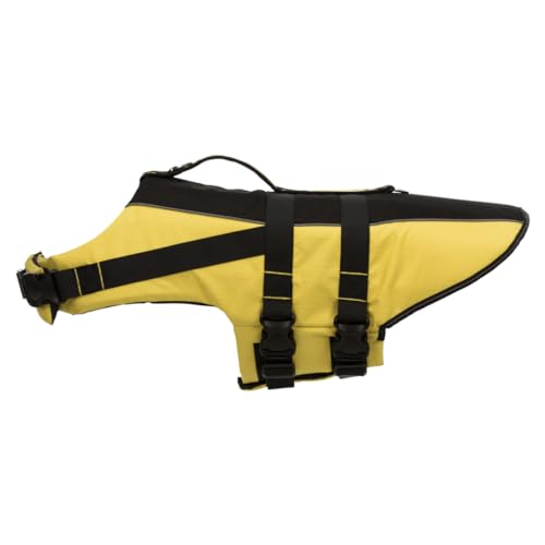 TRIXIE Hunde-Schwimmweste M: 45 cm (bis 30 kg) neon-gelb – schnell trocknende...