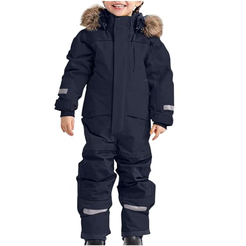 Skianzug Kinder Thermo Fleecegefüttert Skijacke Unisex Skibekleidung Wasserdicht...