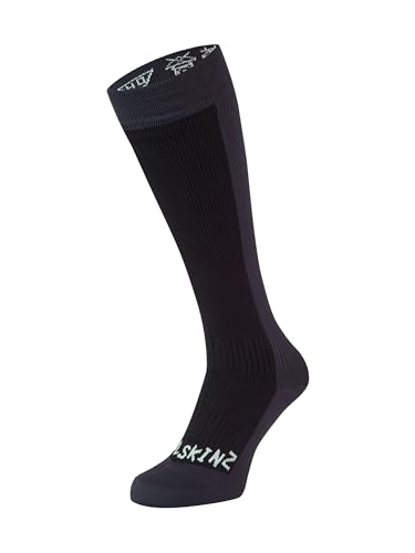 SEALSKINZ Unisex Kaltes Wasser Wasserdichte Socken , Schwarz/ Grau, L