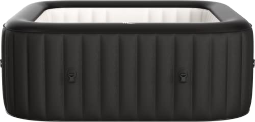 GARDWELL Whirlpool Blackdot 6 Pers., 185 x 185 x 68 cm, quadratisch, schwarz mit...