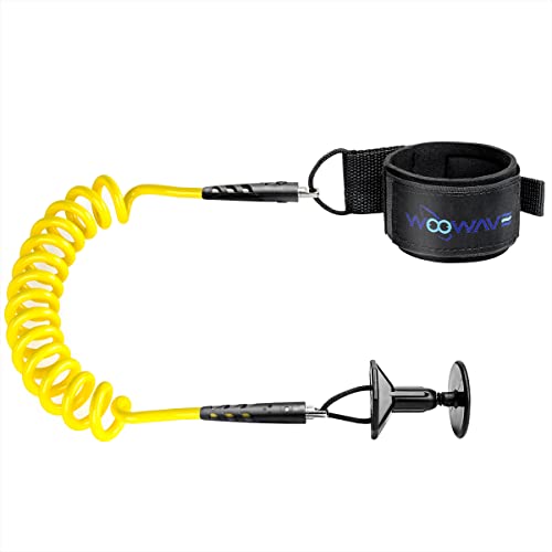 WOOWAVE Bodyboard Leash Handgelenk Surf Leash Coiled Bodyboarding Leash Premium Coil Body...