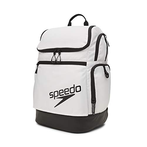 Speedo Unisex-Erwachsene Large Teamster Backpack 35-Liter Rucksack, Weiß/Schwarz 2.0,...