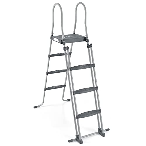 RELAX4LIFE 4-step access ladder, safety ladder for pool height of 122 cm