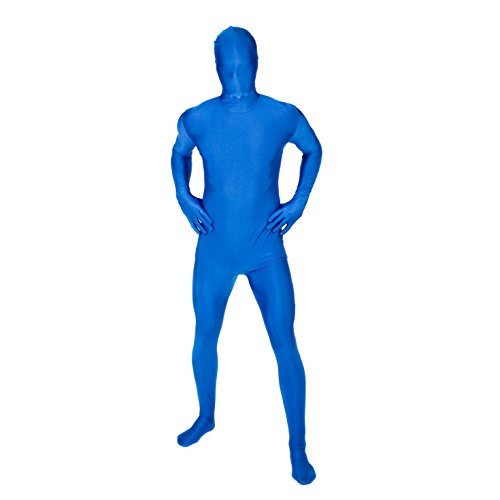 Morphsuits Herren Farbe Costume Body Suit, Blau, L