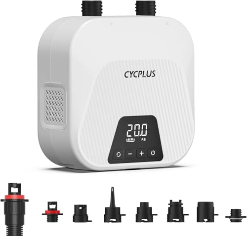 CYCPLUS 20PSI Hochdruck Smart SUP Luftpumpe, Akku-betrieben, Intelligent Dual Stage...