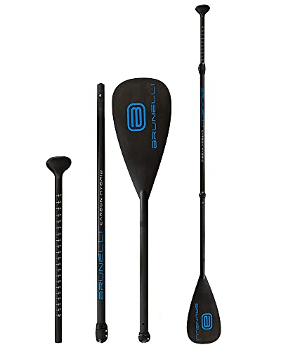 Brunelli CARBON HYBRID Paddle SUP Paddel 3-teilig verstellbar 180-220cm Anti Twist