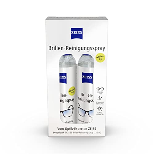 ZEISS Brillen-Reinigungs-Spray Doppelpack mit 2x 120ml Inhalt zur schonenden &...