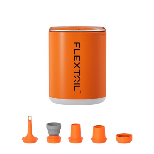 FLEXTAILGEAR Tiny PUMP2 X, Elektrische Luftpumpe mit 1300mAh Akku, Tragbare Kompakte Mini...