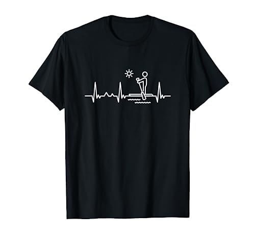 Stand Up Paddle Top Stehpaddel Heartbeat Herzschlag SUP T-Shirt