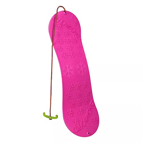 MARMAT Snowboard FÜR Kinder Schlitten Board 77cm Kunststoff mit Seilgriff Plastik (Rosa)