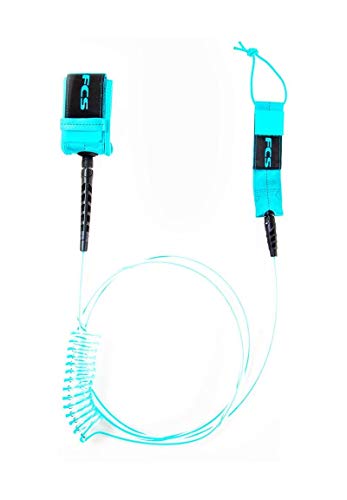 FCS 10' Coiled Regular SUP Leash-Blue