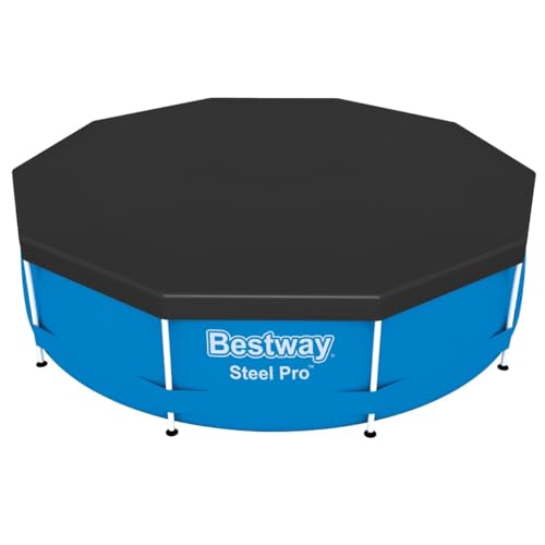 Bestway PVC-Abdeckplane Ø 305 cm, schwarz, rund