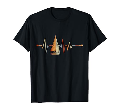 Segler Geschenk Segelboot Meer Herzschlag Segeln T-Shirt
