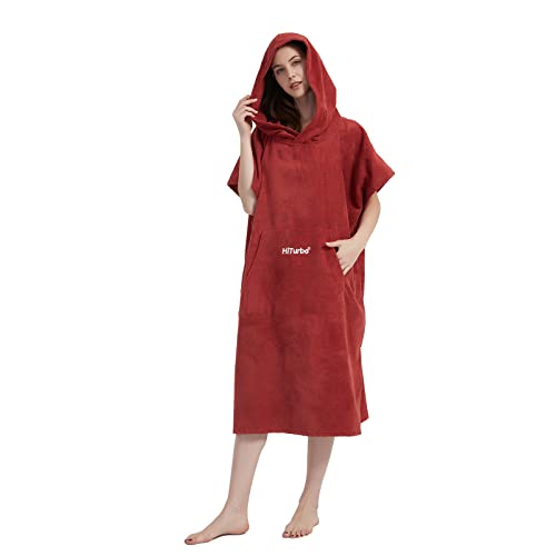 Hiturbo Surf Handtuch Poncho Umziehhilfe - Bath Towel for Herren und Damen,Changing Robe...