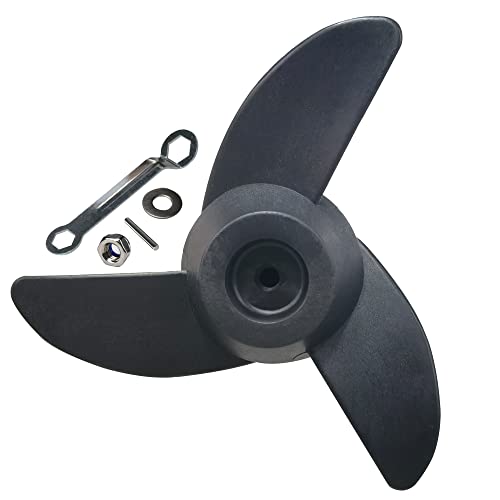 T-BOKO 3-Blatt-Marine-Propeller, elektrischer Trolling-Motor, Außenbord-Ersatzrequisiten,...