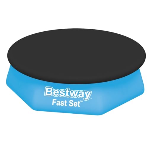 Bestway PVC-Abdeckplane Ø 240 cm, schwarz, rund