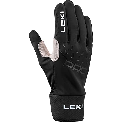 LEKI Prc Premium Schwarz - Leichter vielseitiger Langlauf Handschuh, Größe 8.5 - Farbe...